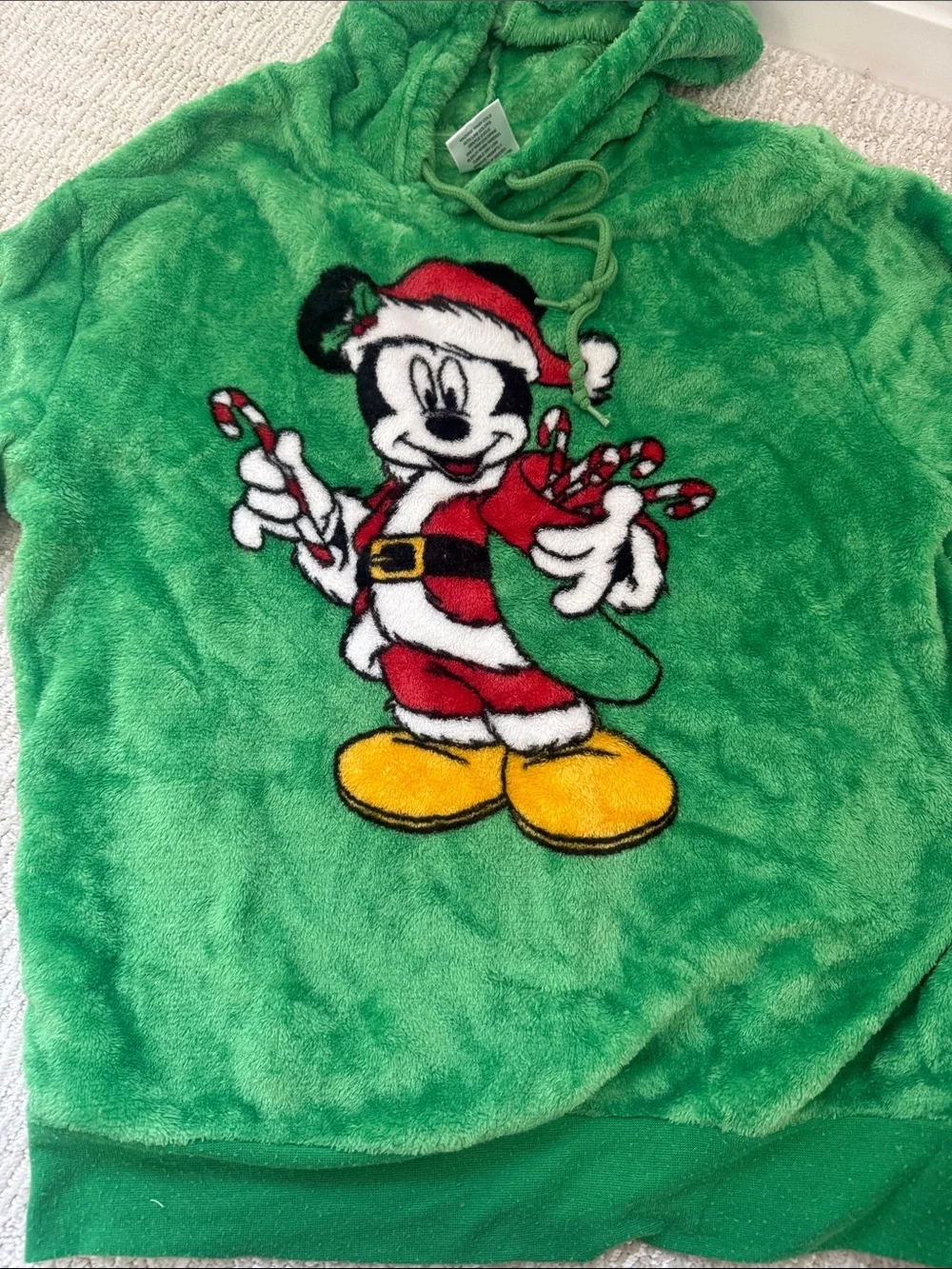 Green Mickey Mouse Holiday Kids Hoodie/ Ugly sweater